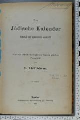 296.952.93 SCHW;Wi 1193 a. ; ;: Der Jüdische Kalender : historisch und astronomisch untersucht (1872)