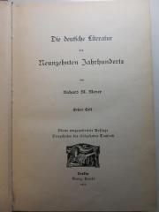 1 F 76 4 - 3,1 : Die deutsche Literatur des Neunzehnten Jahrhunderts (1910)