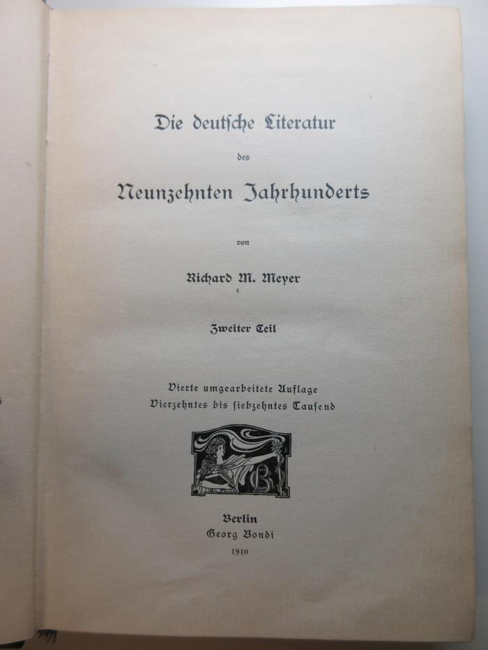 1 F 76 4 - 3,2 : Die deutsche Literatur des Neunzehnten Jahrhunderts (1910)
