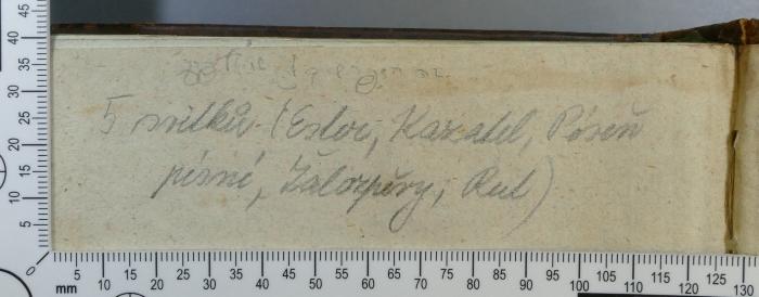 -, Von Hand: Notiz; '5 svitků (Ester, Kazatel, Písěn pisni, Zalozpěvy, Rut)'