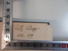 - (Abegg, Fritz), Von Hand: Autogramm, Datum; 'Fritz Abegg Dez. 1909'. 