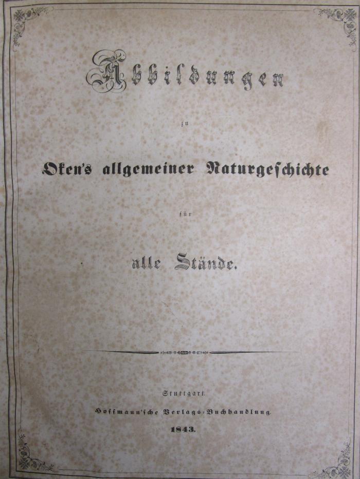 X 628 x [8] 2. Ex.: Abbildungen in Oken's allgemeiner Naturgeschichte für alle Stände (1843)