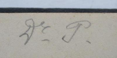 Va 621: Ouverturen : für Orchester (um 1900);- (Pick, Arthur), Von Hand: Berufsangabe/Titel/Branche, Initiale; 'Dr. P.'. 