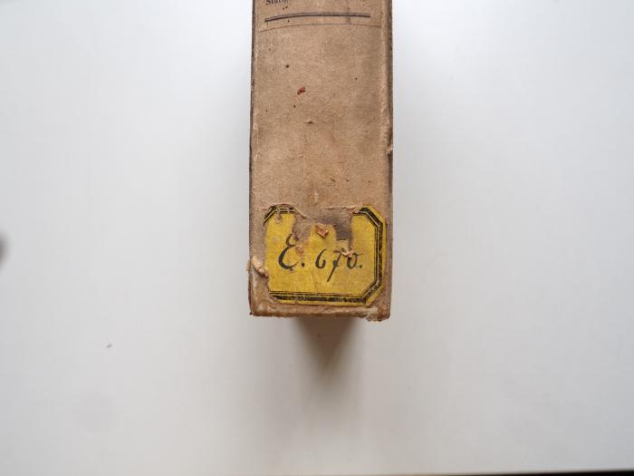 -, Etikett: Signatur; 'E. 670'
