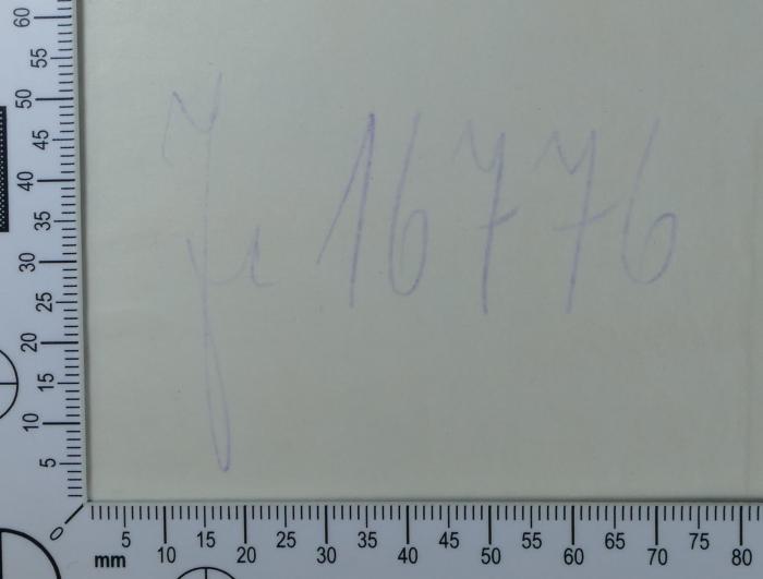 - (Signaturen Jc), Von Hand: Signatur; 'Jc 16776'. 