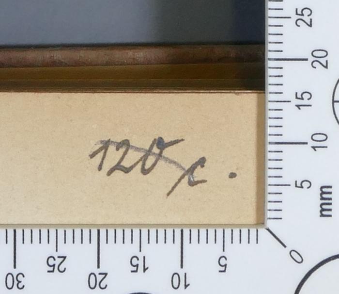 -, Durchgestrichen: Nummer; '120 c.'