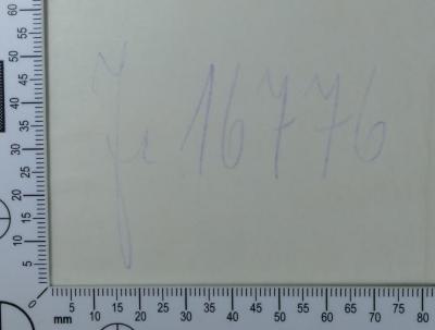 - (Signaturen Jc), Von Hand: Signatur; 'Jc 16776'. 