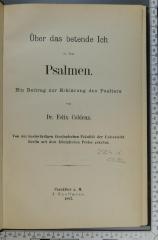 224.1 COBL : Über das betende Ich in den Psalmen : Ein Beitrag zur Erklärung des Psalters (1897)