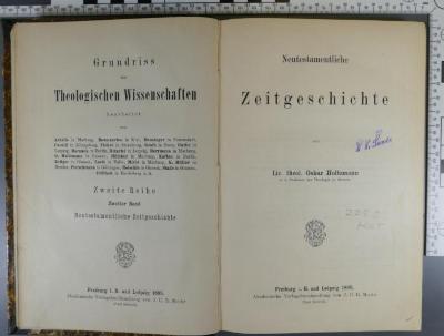225.9 HOLT : Neutestamentliche Zeitgeschichte  (1895)