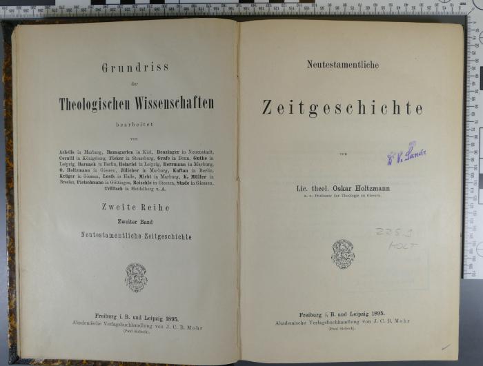 225.9 HOLT : Neutestamentliche Zeitgeschichte  (1895)