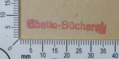 - (Zentralbücherei Theresienstadt Volkslesehalle;Ghetto-Bücherei (Theresienstadt)), Stempel: Exlibris; 'Ghetto-Bücherei'.  (Prototyp)