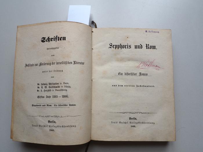  Sepphoris und Rom. Ein historischer Roman aus dem vierten Jahrhundert. (1866)