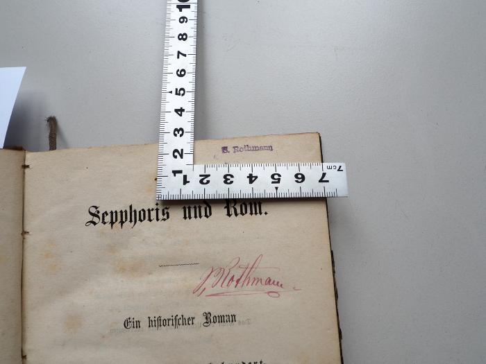 - (Rothmann, S.), Stempel: Name; 'S. Rothmann'. 