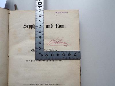 - (Rothmann, S.), Von Hand: Autogramm, Name; 'S. Rothmann'. 