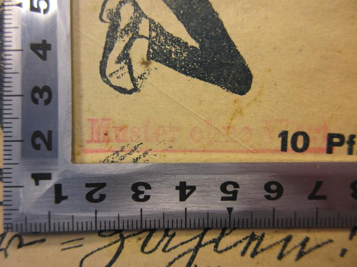 -, Stempel: Annotation; 'Muster ohne Wert'