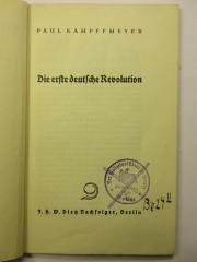 38/80/44035(6)-10.1930 : Die erste deutsche Revolution (1925)