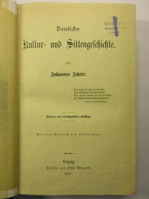 18/80/41541(5) : Deutsche Kultur- und Sittengeschichte (1887)