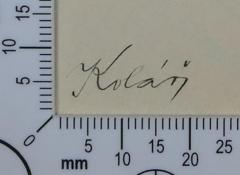- (Kolář), Von Hand: Name; 'Kolář'. 