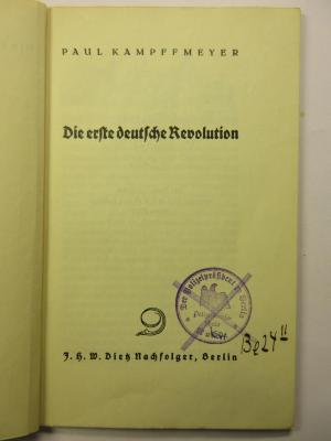 38/80/44035(6)-10.1930 : Die erste deutsche Revolution (1925)