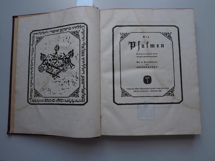  Die Psalmen. (1921)