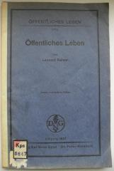 Kps 5647 : Öffentliches Leben (1921)