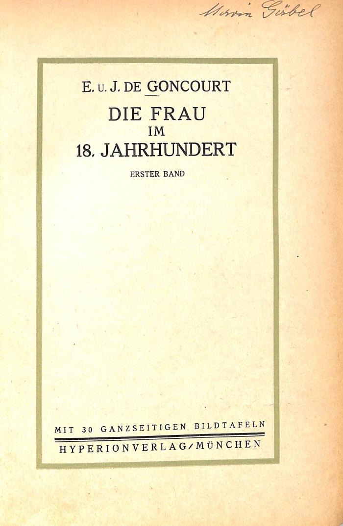 S 558/17 : 1 : Die Frau im 18. Jahrhundert (1920)