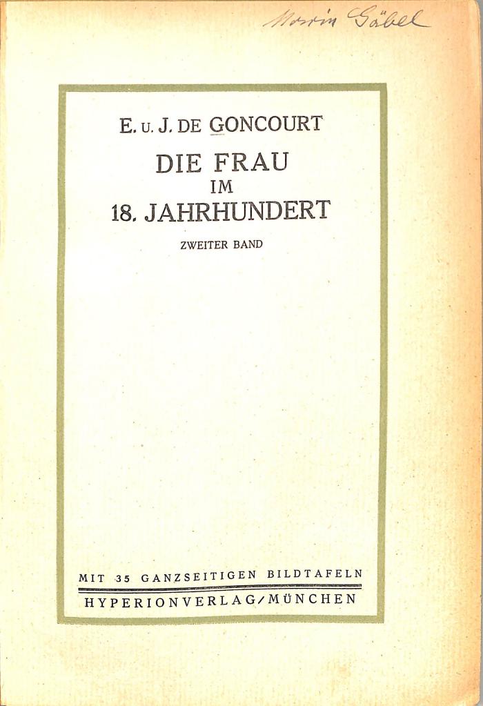 S 558/17 : 2 : Die Frau im 18. Jahrhundert (1920)