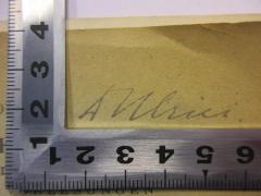 - (Ulrici, Hellmuth Franz), Von Hand: Name; 'D. Ulrici'.  (Prototyp)