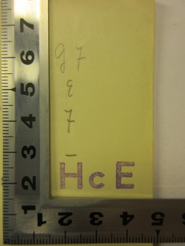 -, Von Hand: Signatur; 'G7
E
7
_
HcE'