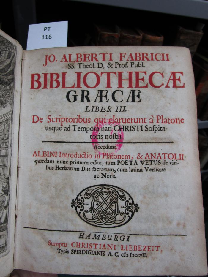  Jo. Alberti Fabricii Bibliotheca Graeca (1707)