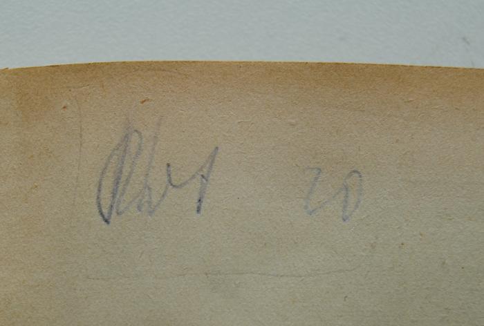 -, Von Hand: Notiz; 'Abt 20'