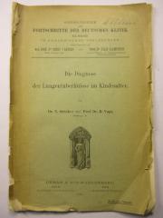 88/86/35510(0) : Die Diagnose der Lungentuberkulose im Kindesalter (1913)