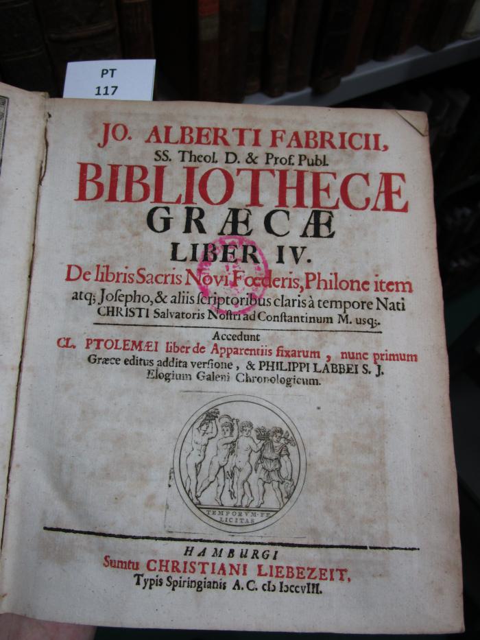  Jo. Alberti Fabricii Bibliotheca Graeca (1708)
