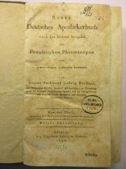  Neues Deutsches Apothekerbuch. Zweyter Theil, Dritte Abtheilung (1806)