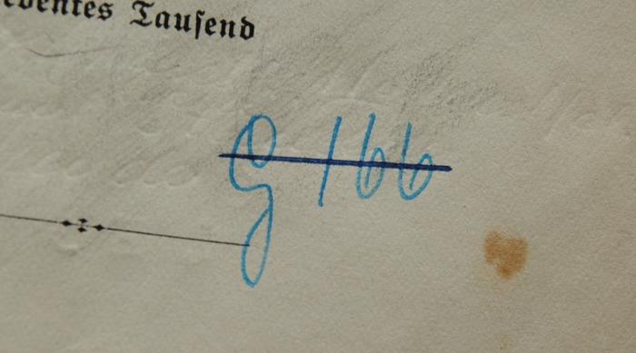 - (Geheime Staatspolizei Hannover), Von Hand: Nummer; 'G 166

'. 