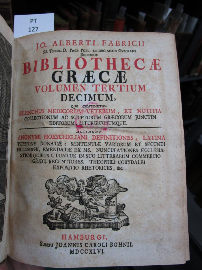  Jo. Alberti Fabricii Bibliotheca Graeca (1746)