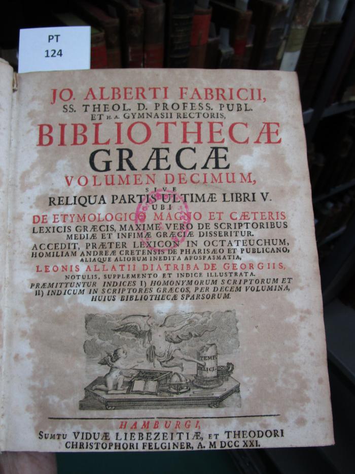  Jo. Alberti Fabricii Bibliotheca Graeca (1721)