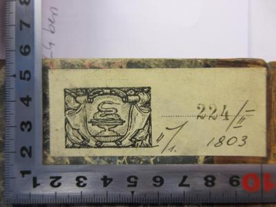 - (Biblioteka centrum wyszkolenia sanitarnego), Etikett: Abbildung, Nummer; '22/II
4/1. 1803'. 