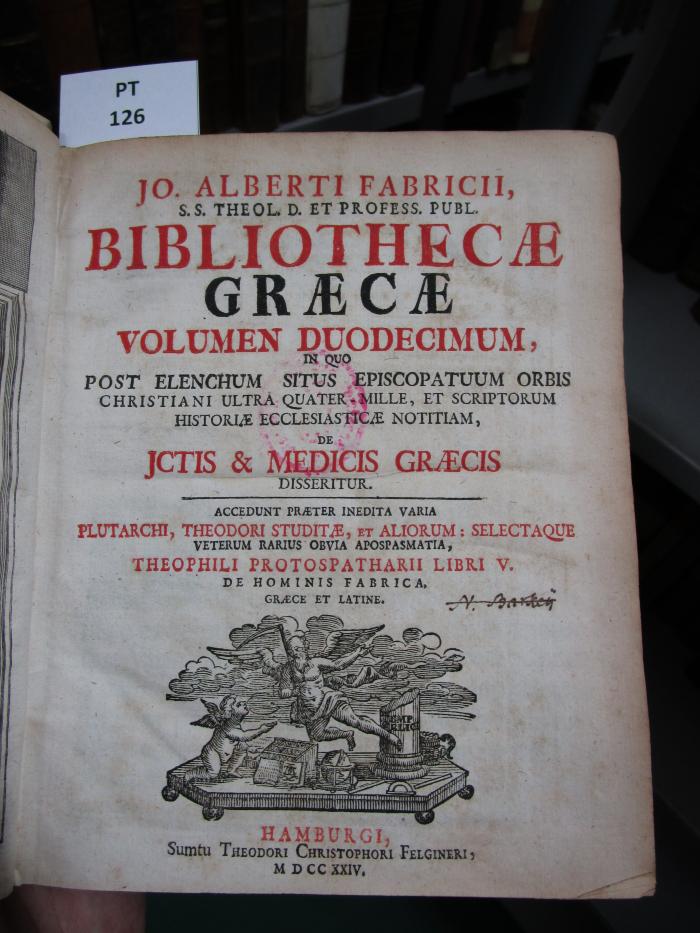  Jo. Alberti Fabricii Bibliotheca Graeca (1724)