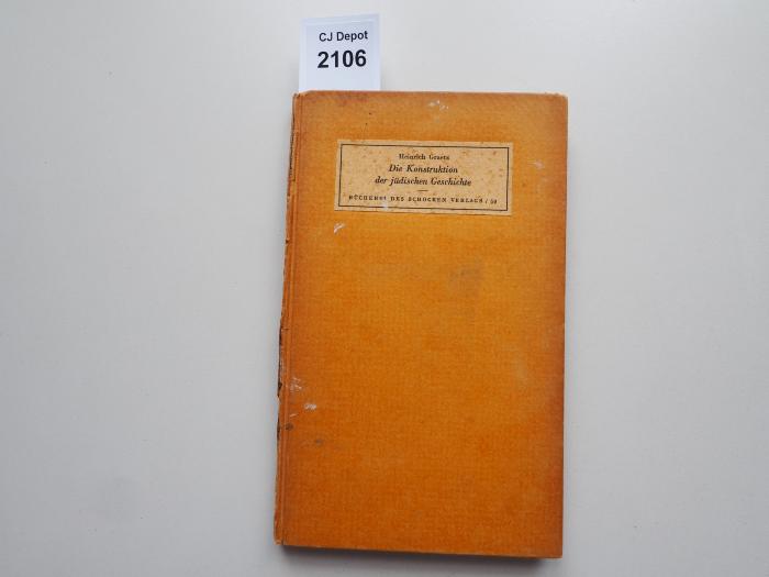  Die Konstruktion der jüdischen Geschichte. (1936)