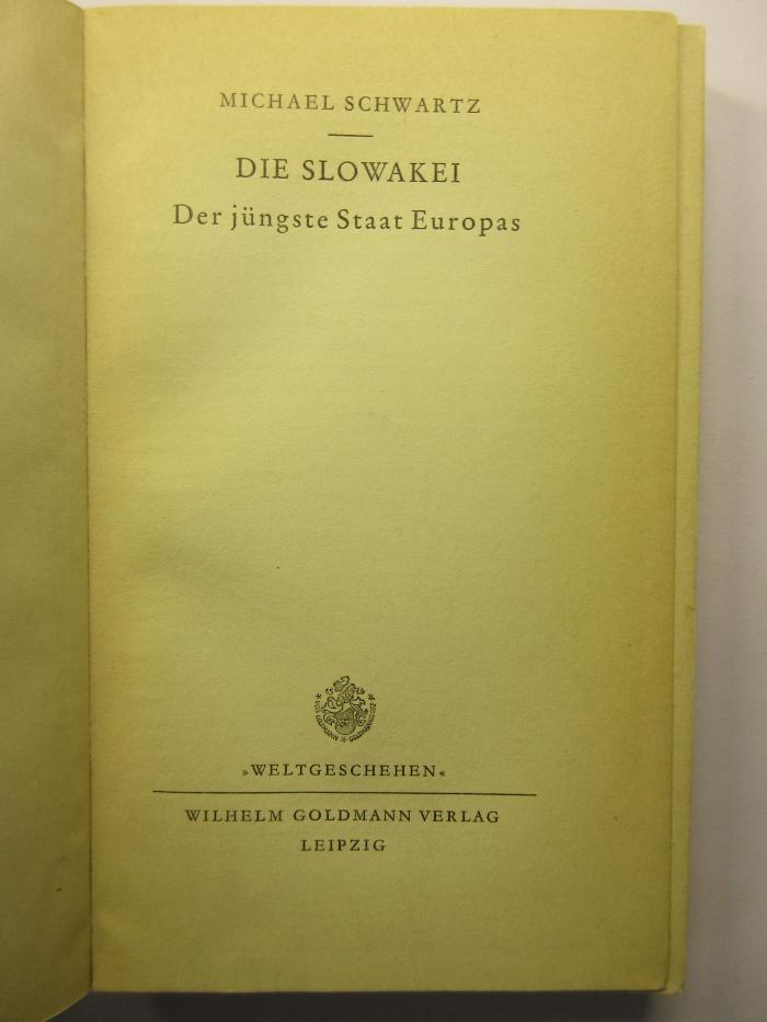 18/80/41556(8) : Die Slowakei: Der jüngste Staat Europas (1939)