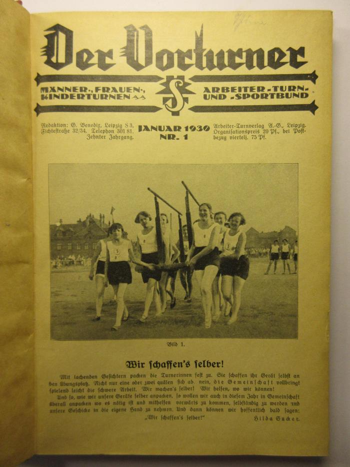 38/80/44035(6)-10.1930 : Der Vorturner : Monatsschr. für Männer-, Frauen- u. Kinderturnen im Arbeiter-Turn- und Sportbund (1930)