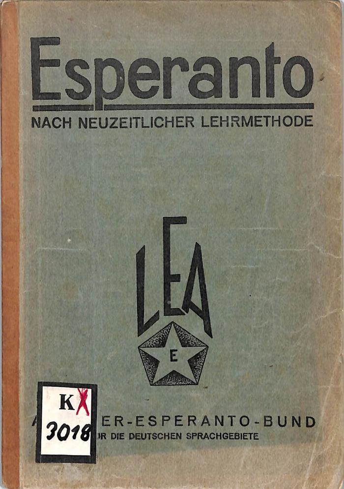 K 3018 : Esperanto nach neuzeitlicher Lehrmethode (1929)