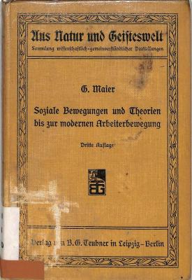 Pol 151,5/10 : Soziale Bewegungen und Theorien bis zur modernen Arbeiterbewegung (1906)