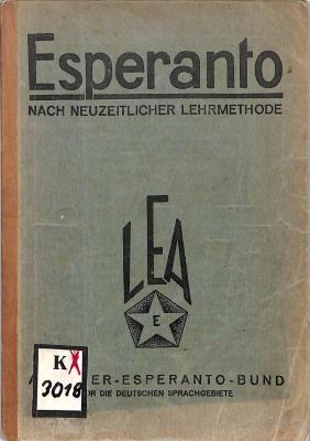 K 3018 : Esperanto nach neuzeitlicher Lehrmethode (1929)