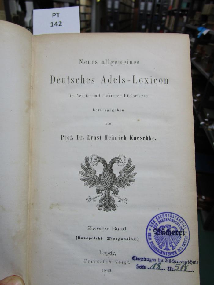  Neues allgemeines deutsches Adels-Lexicon; [Bozepolski-Ebergassing] (1860)