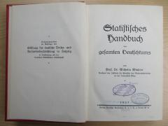 Bb 287 a : Statistisches Handbuch des gesamten Deutschtums (1927)