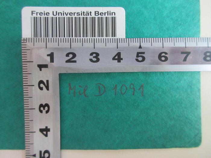 Be 617 : Die Revision der Friedensverträge (1928);-, Von Hand: Signatur; 'Mil D 1091'