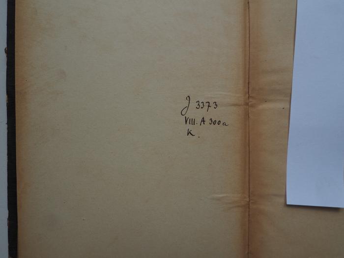 - (Deutsch-Israelitischer Gemeindebund), Von Hand: Signatur; 'J 3373 VIII. A 300a K.'. 