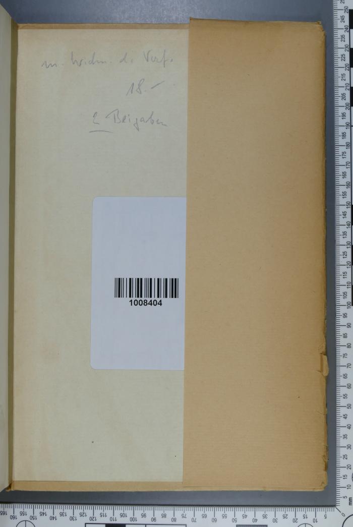 -, Von Hand: Buchhändler; 'm. Widm. d. Verf.
18.-
2 Beigaben'
